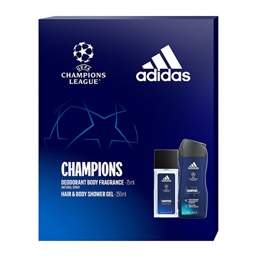 Adidas UEFA Champions League Edition Dárková sada pánský deodorant 75 ml a sprchový gel 250 ml