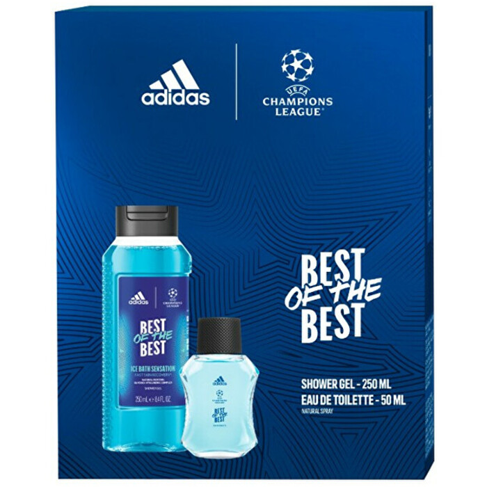 Adidas UEFA Best Of The Best Dárková sada pánská toaletní voda 50 ml a sprchový gel 250 ml