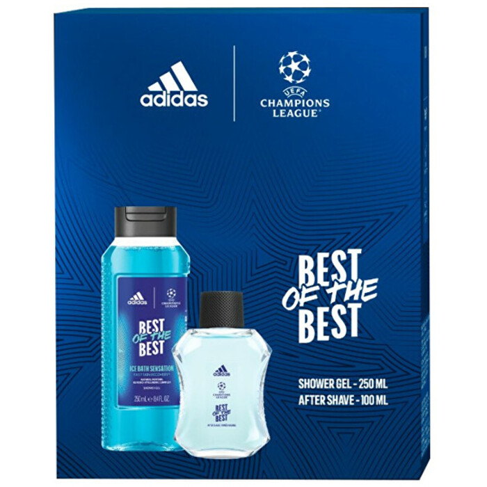 Adidas UEFA Best Of The Best Dárková sada Voda po holení 100 ml a sprchový gel 250 ml