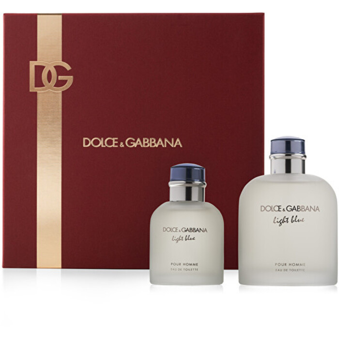 Dolce Gabbana Light Blue Pour Homme Dárková sada pánská toaletní voda 200 ml a pánská toaletní voda 75 ml 200 ml