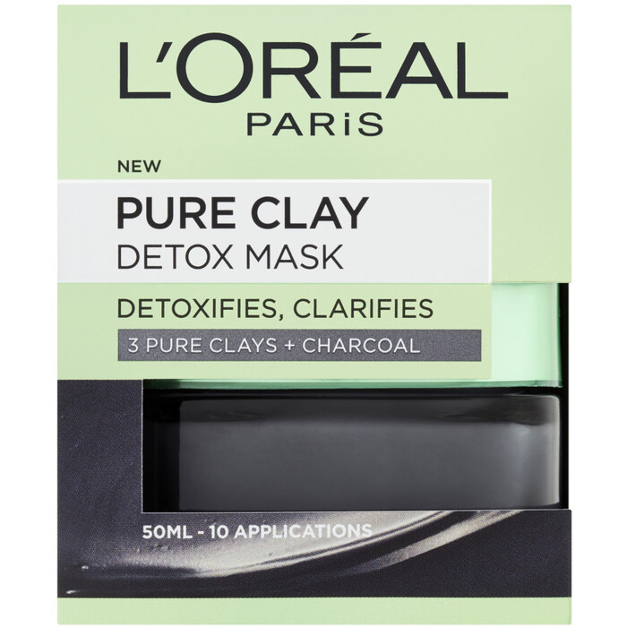 L´Oréal Pure Clay Detox Mask - Intenzivní čisticí rozjasňující maska 50 ml