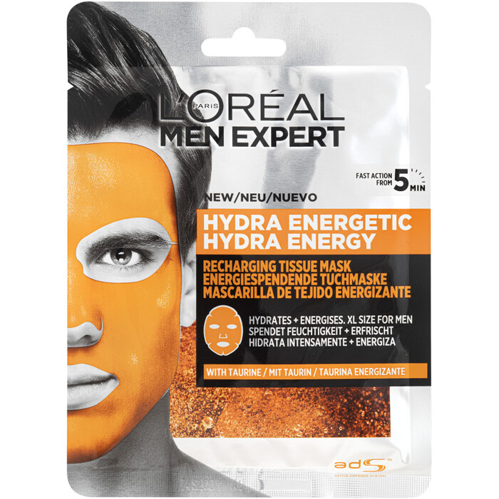 Men Expert Hydra Energetic - Textilní hydratační maska pro muže 