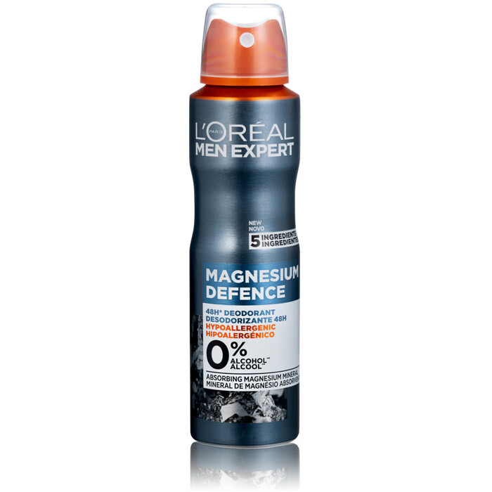 L`Oréal Men Expert Magnesium Defense Dezodorant - Hypoalergénny dezodorant v spreji
