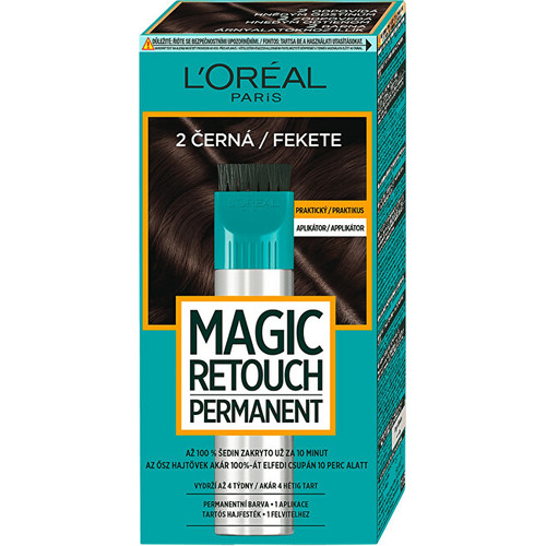 L´Oréal Magic Retouch Permanent Color - Barva na odrosty 18 ml - 2 Černá