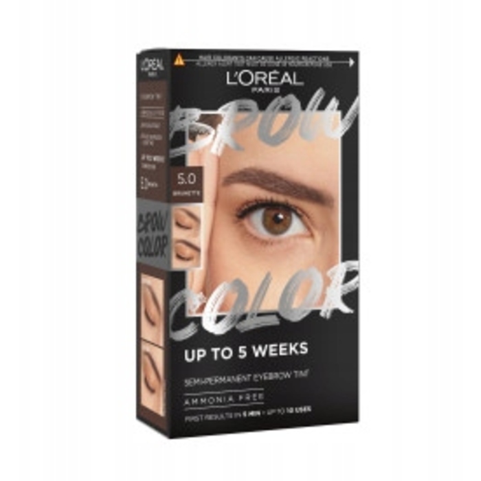 L´Oréal Brow Color Semi-Permanent Eyebrow Tint - Sada na barvení obočí 1 ks - 7.0 Dark Blond