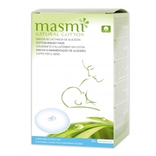 Prsné vložky pre dojčiace ženy z prírodnej bavlny MASMA 30 ks