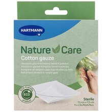 Nature Care Cotton Gauze - Absorpční gázové tampony šetrné k pokožce 
