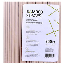 Bambusové brčko 8 mm x 23 mm bag 200 ks