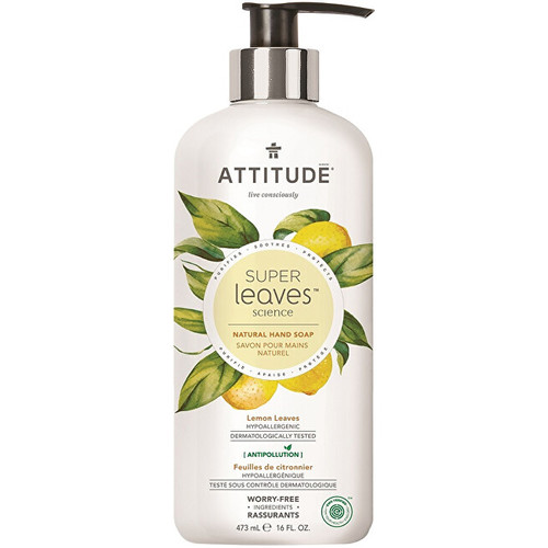 Prírodné mydlo na ruky Super Leaves s detoxikačným účinkom - citrusové listy 473 ml