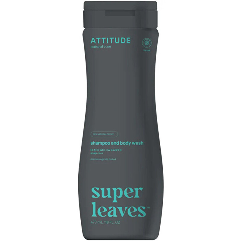 Super Leaves Shampoo and Body Wash - Přírodní pánský šampon proti lupům a tělové mýdlo 2v1
