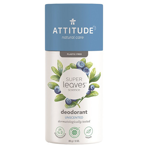 Přírodní tuhý deodorant Super Leaves bez vůně 85 g