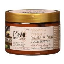 MAUI vyhladzujúce maslo na kučeravé vlasy + Vanilkové struky 340 g