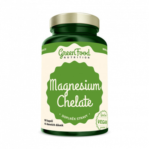 GreenFood Nutrition GF Magnesium Chelát + Vitamin B6 90 kapslí