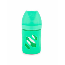 Kojenecká láhev anti-colic skleněná pastelově zelená 180 ml