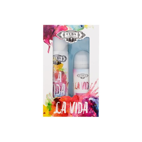 Cuba La Vida Dárková sada dámská parfémovaná voda 100 ml a dámský deodorant ( roll-on ) 50 ml