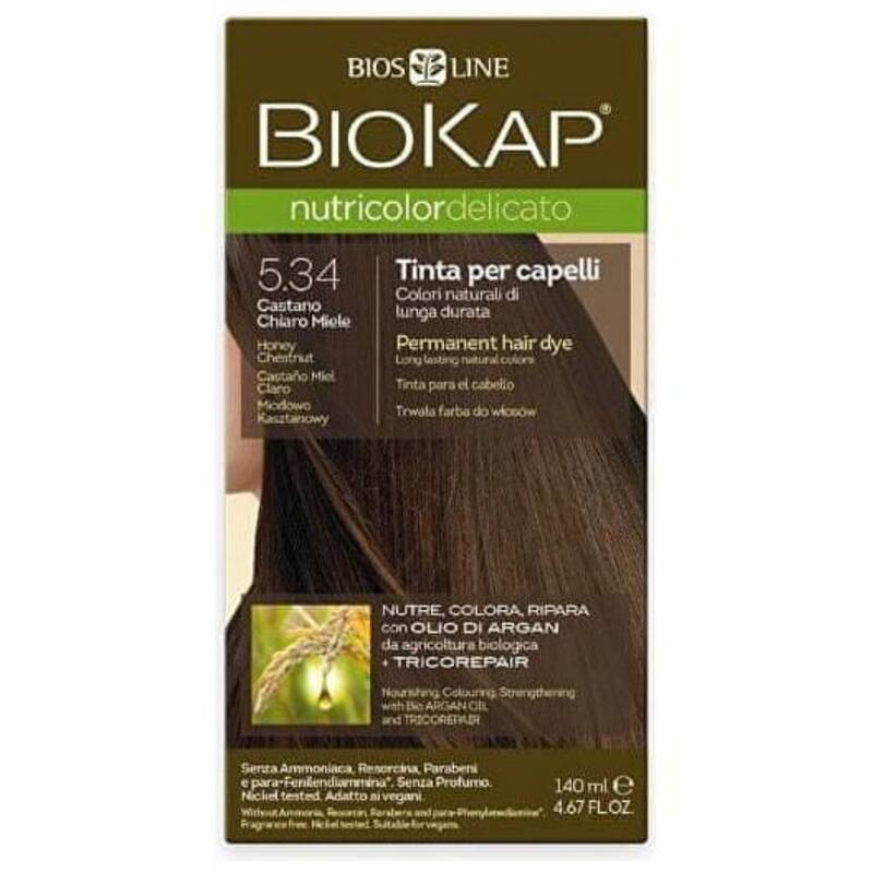 NUTRICOLOR DELICATO - farba na vlasy - 5.34 Medová gaštanová 140 ml