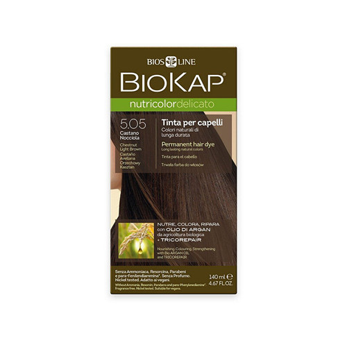 Biokap NUTRICOLOR DELICATO - Barva na vlasy - 5.05 Hnědá - světlý kaštan 140 ml