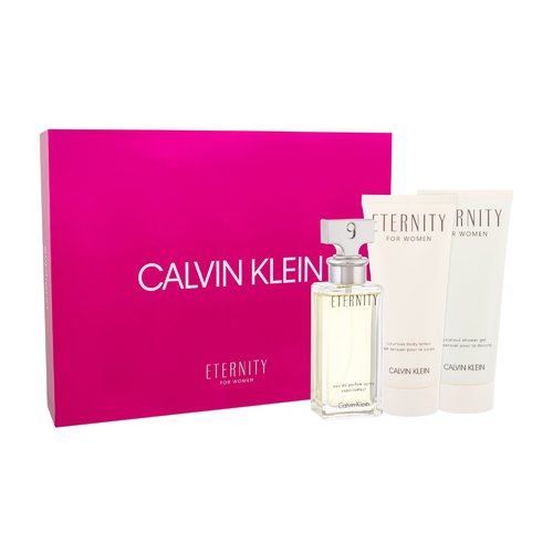 Calvin Klein Eternity Dárková sada dámská parfémovaná voda 50 ml, tělové mléko 100 ml a sprchový gel 100 ml