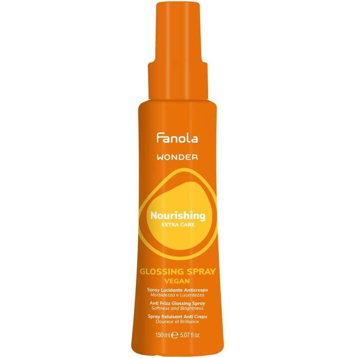 Fanola Wonder Nourishing Extra Care Glossing Spray - Sprej pro nepoddajné a krepatějící se vlasy 150 ml