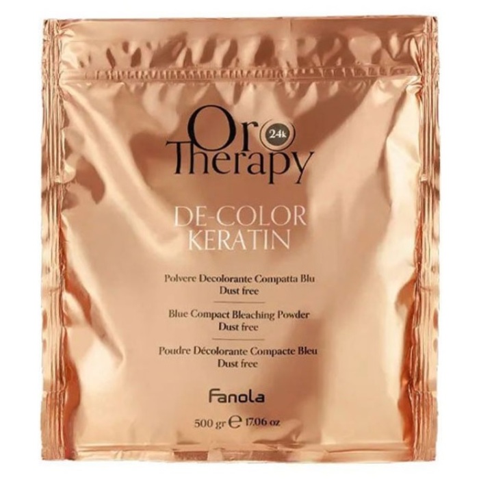Fanola Oro Therapy 24k De-Color Keratin - Melírovací prášek pro zesvětlení vlasů 500 ml