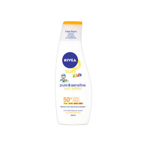 Nivea Sun Kids Pure & Sensitive Sun Lotion - Dětské mléko na opalování SPF 50+ 200 ml