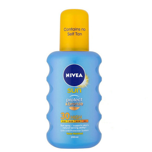 Nivea Sun Protect & Bronze Sun Spray - Intenzivní sprej na opalování SPF 30 200 ml