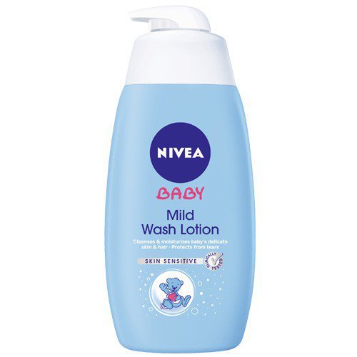 Nivea Baby Mild Wash Lotion - Mycí gel na tvář, tělo i vlásky pro děti 450 ml