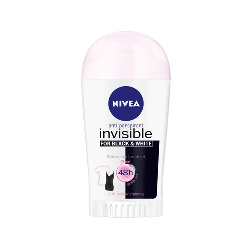 Nivea Invisible For Black & White Clear Antiperspirant - Tuhý antiperspirant 50 ml