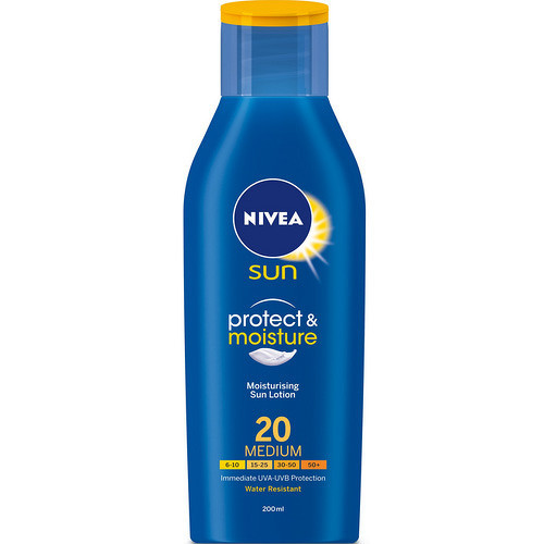 Nivea Sun Protect & Moisture Lotion - Hydratační mléko na opalování SPF 20 200 ml