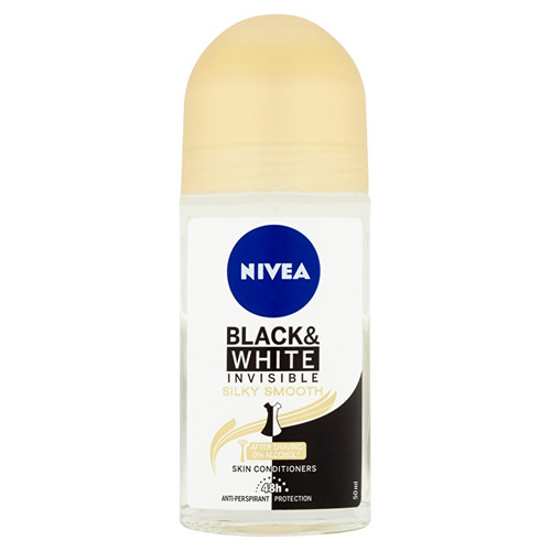 Invisible Black & White Silky Smooth - Guľôčkový antiperspirant bez alkoholu