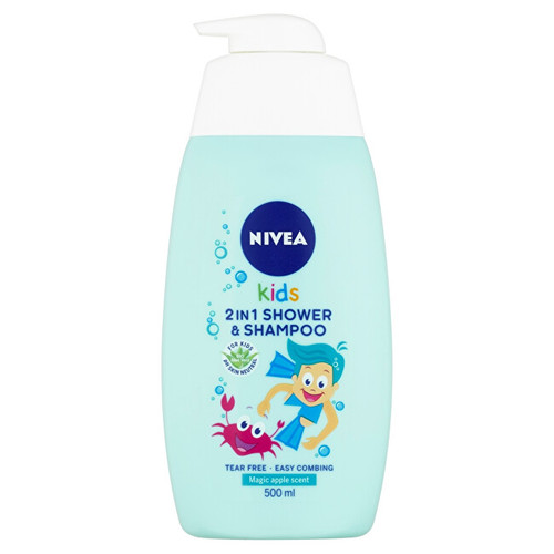 Nivea 2 in Shower & Shampoo - Dětský sprchový gel a šampon 2 v 1 s jablečnou vůní 500 ml