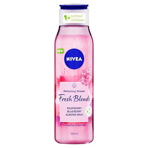 Nivea Fresh Blends Refreshing Shower - Sprchový gel s vůní malin a borůvek 300 ml