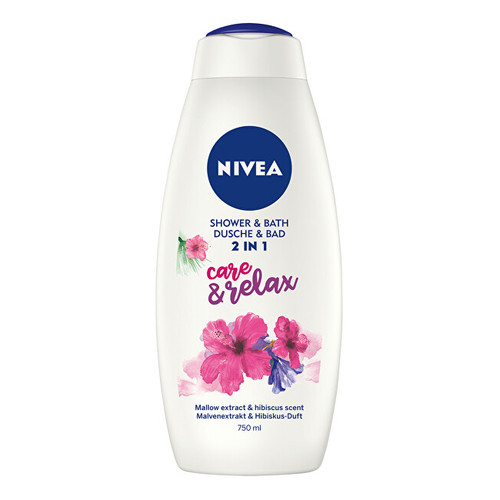 Nivea Care & Relax Shower & Bath - Sprchový gel a pěna do koupele 750 ml
