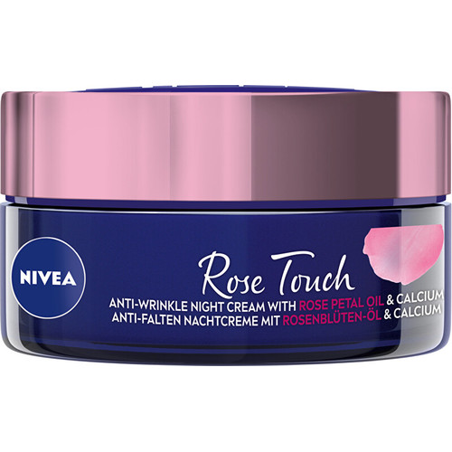 Nivea Rose Touch Anti-Wrinkle Night Cream - Noční krém proti vráskám s růžovým olejem 50 ml