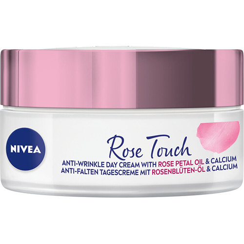 Nivea Rose Touch Anti-Wrinkle Day Cream - Denní krém proti vráskám s růžovým olejem a kalciem 50 ml