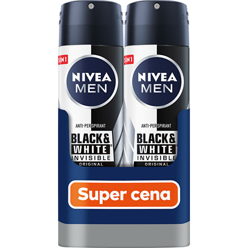 Men Black & White Invisible Original Antiperspirant ( 2 x 150 ml ) - Antiperspirant ve spreji