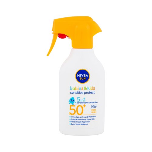 Nivea Sun Babies & Kids Sensitive Protect Spray SPF50+ - Ochranný opalovací sprej pro citlivou pleť pro dět 270 ml