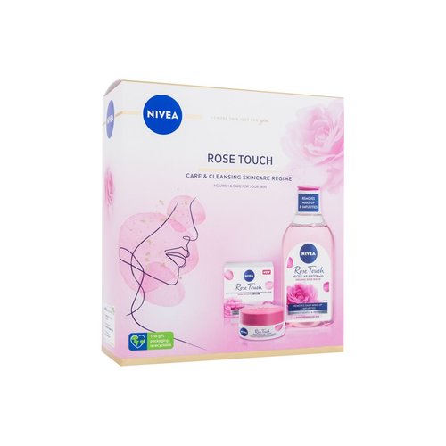 Nivea Face Rose Touch hydratační denní gel-krém 50 ml + micelární voda 400 ml dárková sada