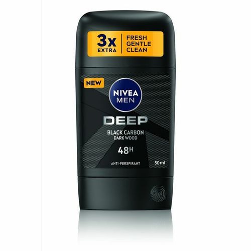 Nivea Men Deep Black Carbon Antiperspirant - Tuhý antiperspirant 50 ml