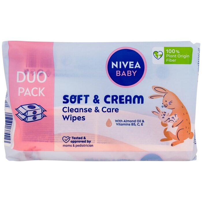 Baby Soft & Cream Cleanse & Care Wipes - Čisticí a pečující vlhčené ubrousky