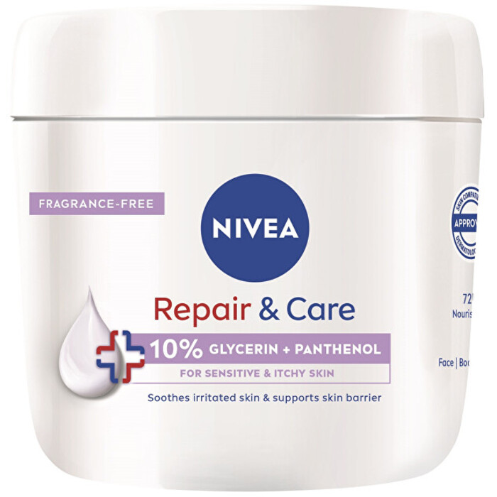 Nivea Repair & Care Cream - Hydratační tělový krém pro citlivou pokožku 400 ml