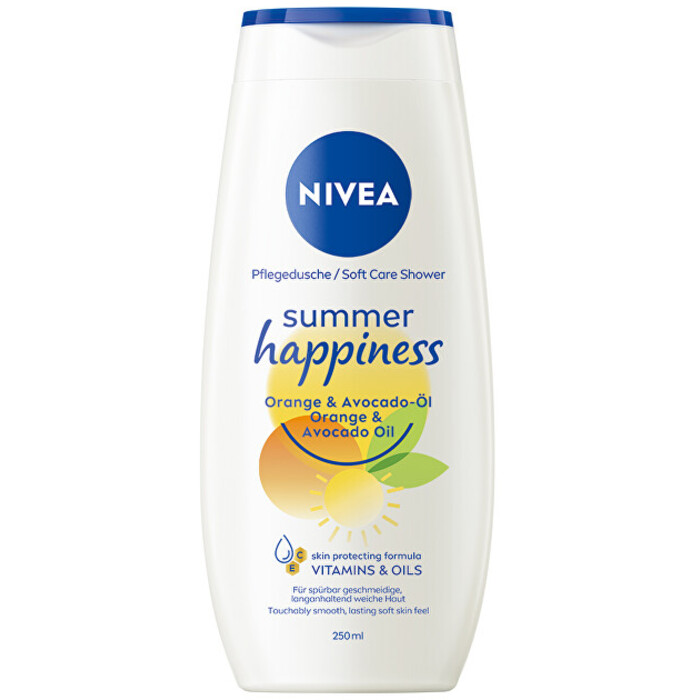 Nivea Summer Happiness Orange Shower Gel - Pečující sprchový gel 250 ml