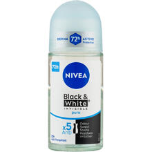 Black & White Invisible Pure 72h - Guľôčkový antiperspirant
