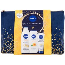 Q10 & Vitamin Care Set - Dárková sada tělové mléko Q10 Vitamin C Firming 400 ml a sprchový gel Apricot & Apricot Seed Oil 250 ml a krém na ruce Q10 An