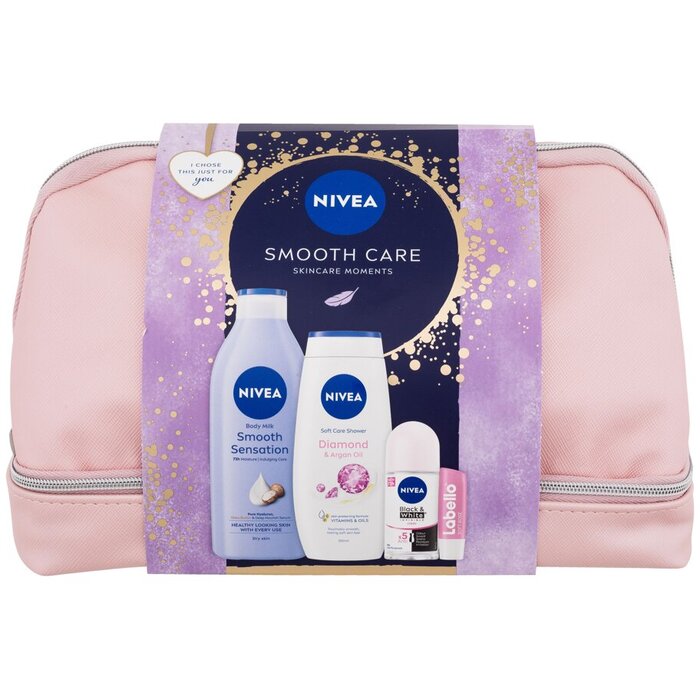 Smooth Care Skincare Moments Set - Dárková sada oth Sensation 400 ml a sprchový krém Diamond & Argan Oil 250 ml a antiperspirant Invisible Black & Whi