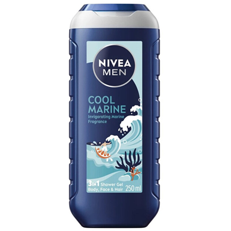 Men Cool Marine 3 in 1 Shower Gel - Sprchový gel na pokožku a vlasy