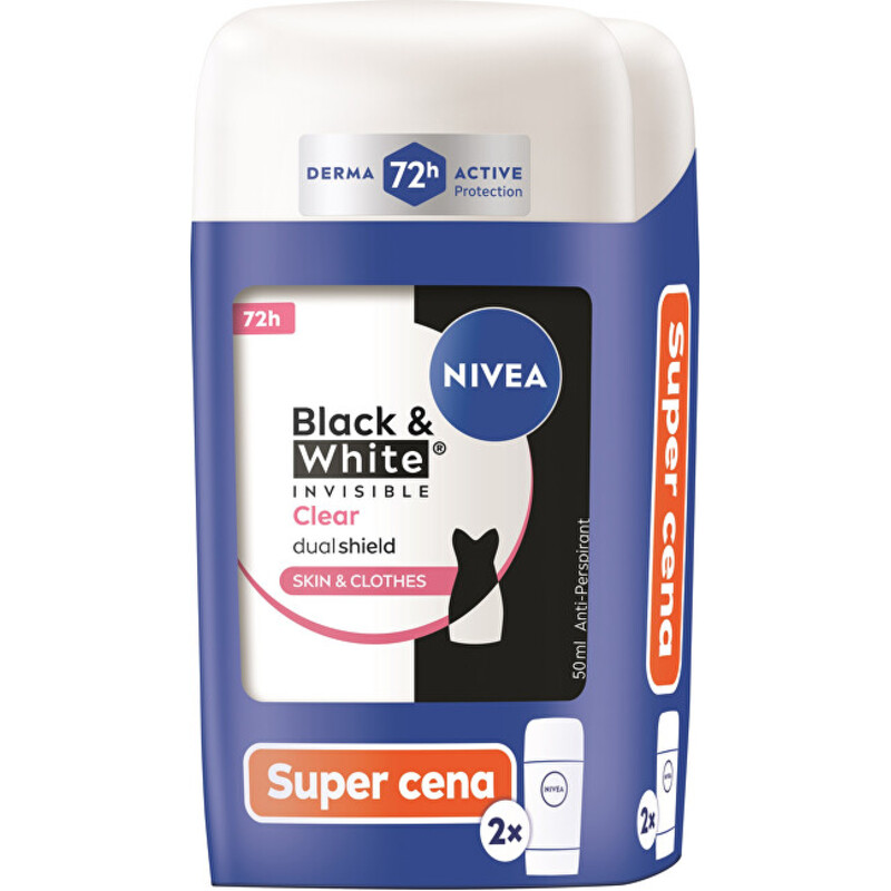 B&W Invisible Clear Duo - Sada tuhých antiperspirantů