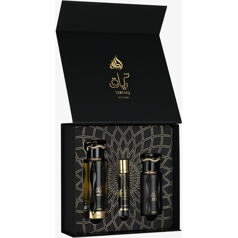 Teriaq Intense Dárková sada EDP 60 ml, vlasová mlha 50 ml a miniaturka EDP 12 ml