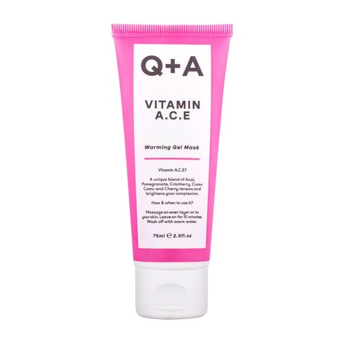 Q+A Vitamin A.C.E Warming Gel Mask - Hřejivá gelová maska pro výživu a relaxaci pleti 75 ml