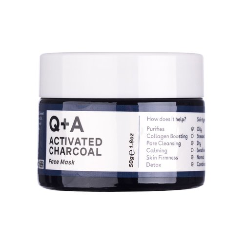 Q+A Activated Charcoal Mask ( mastná a smíšená pleť ) - Detoxikační maska s aktivním uhlím 50 g